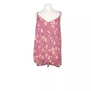 torrid dress 20 Mini Knee Length Strappy Zipper Floral Pink High Low. Di…